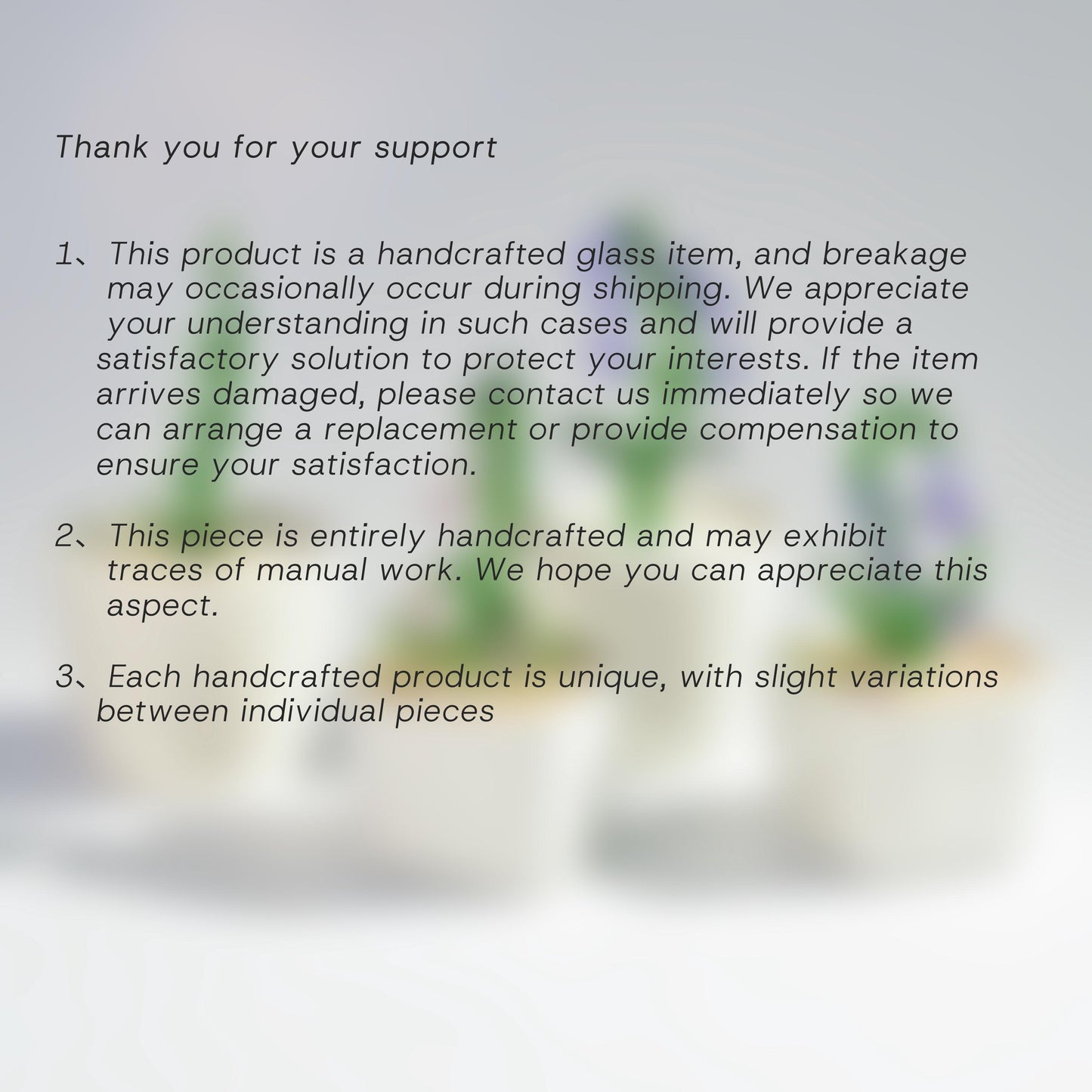 Handmade Glass Bluebell Flower & Succulent Figurines, Mini Glass Plants, Valentine's Gift, Cute Home Decoration, Stained glass Plants