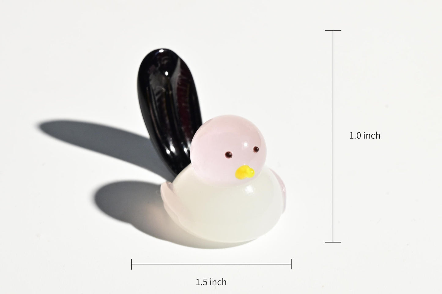 Handmade Glass Bird Figurine, Mini Glass Bird, Cute Desk Decor, Glass Animal Sculpture, Small Home Decoration,  Christmas Gift Idea