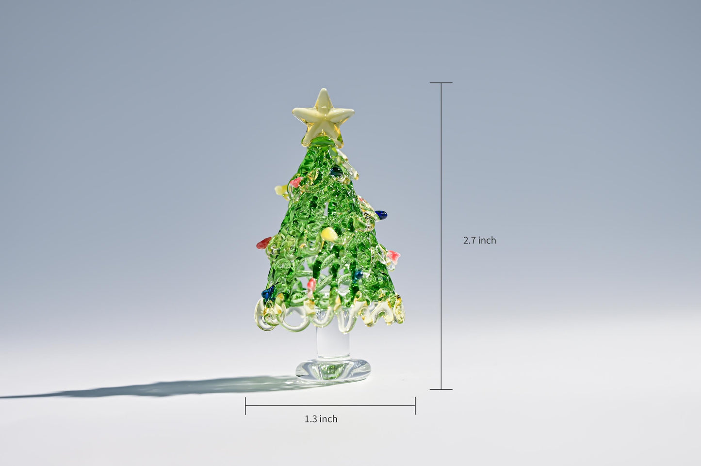 Handmade Stained Glass Christmas Tree, Mini Tabletop Decor