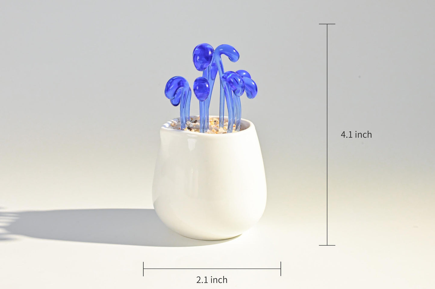 Handmade Glass Cactus & Succulent Figurines, Mini Glass Plants, Glass Desk Decor, Cute Home Decoration, Stained glass Plants
