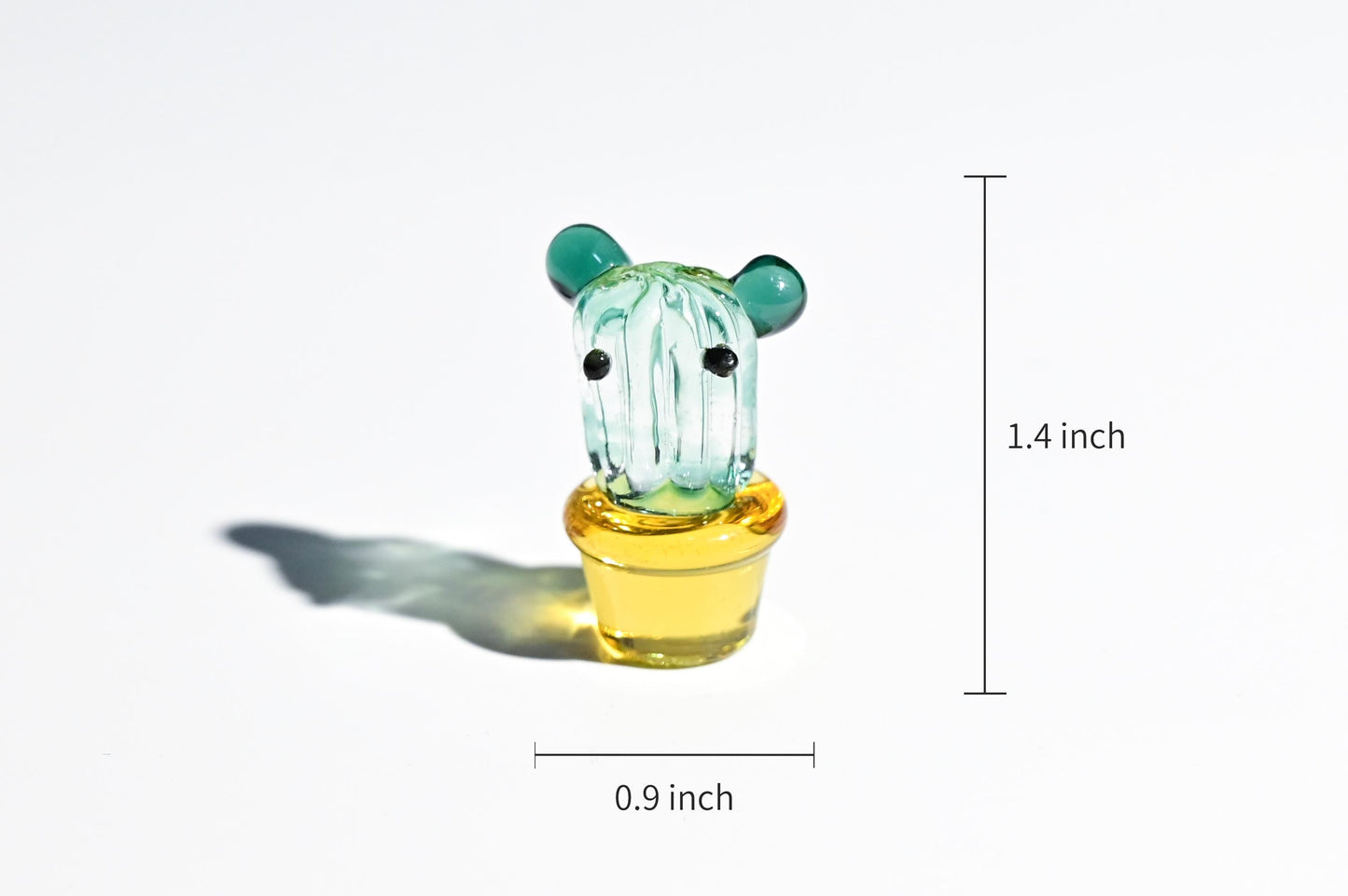 Mini Glass Cactus, Handmade Glass Succulent, Glass Desk Decor, Cute Potted Plant, Unique Home Decoration, Gift for Mom, Gift for Plant Lover