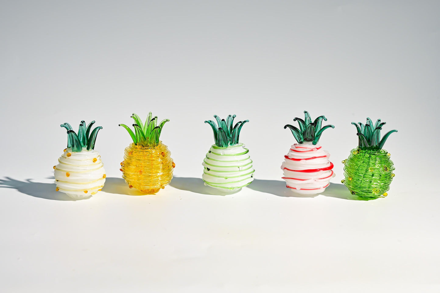 Handcrafted Mini Glass Pineapple, Tropical Fruit Sculpture, Cute Desk Display, Home Decor Accent, Unique Gift for Her, Fruit Lover Gift