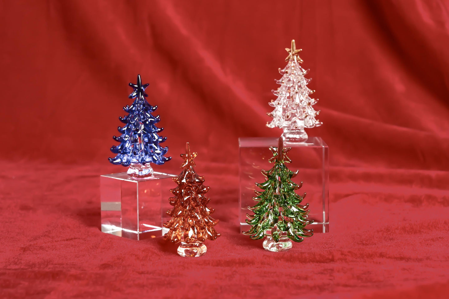 Handmade Stained Glass Christmas Tree, Holiday Tabletop Decor
