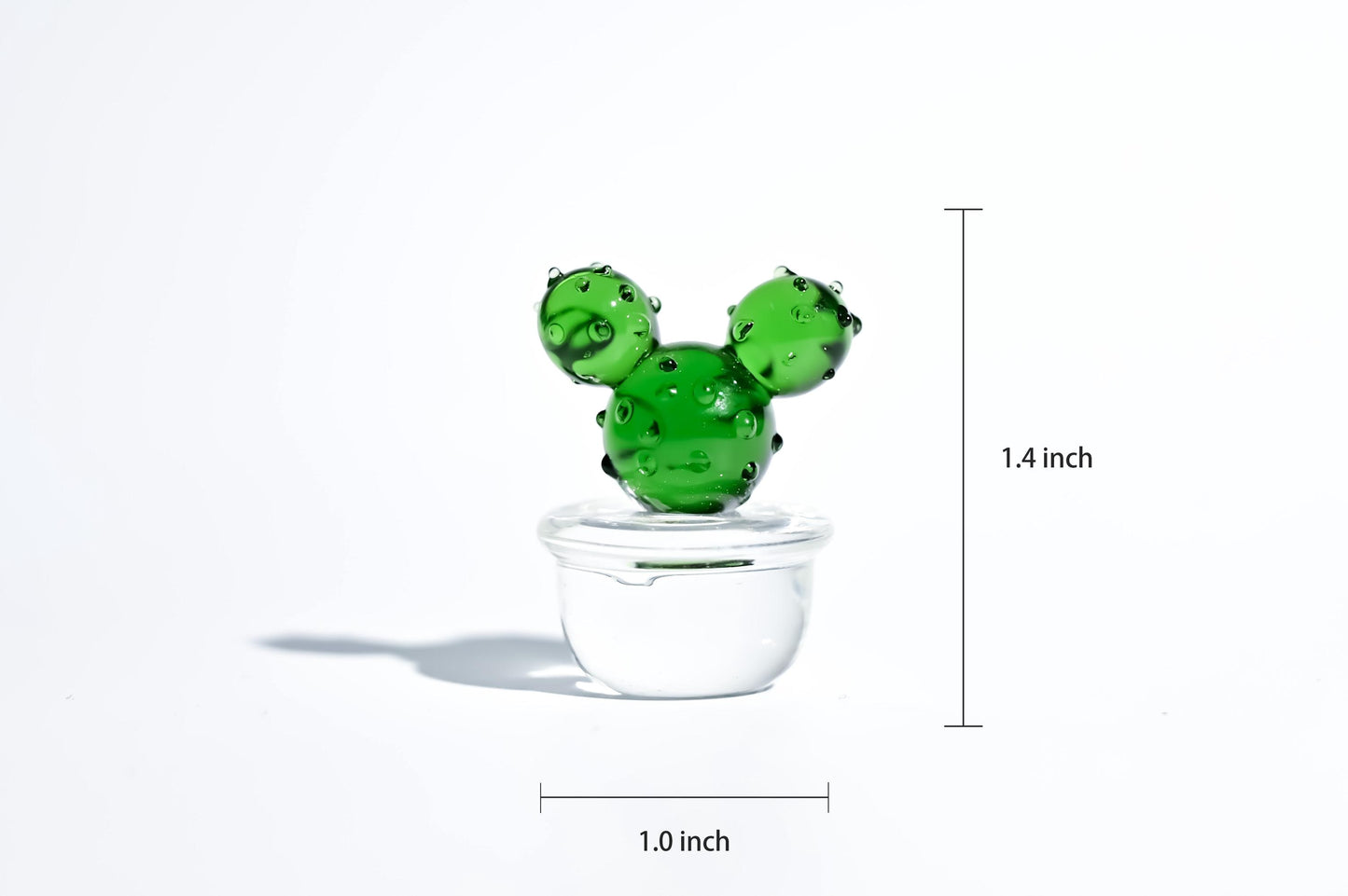 Mini Glass Cactus, Handmade Glass Succulent, Glass Desk Decor, Cute Potted Plant, Unique Home Decoration, Gift for Mom, Gift for Plant Lover