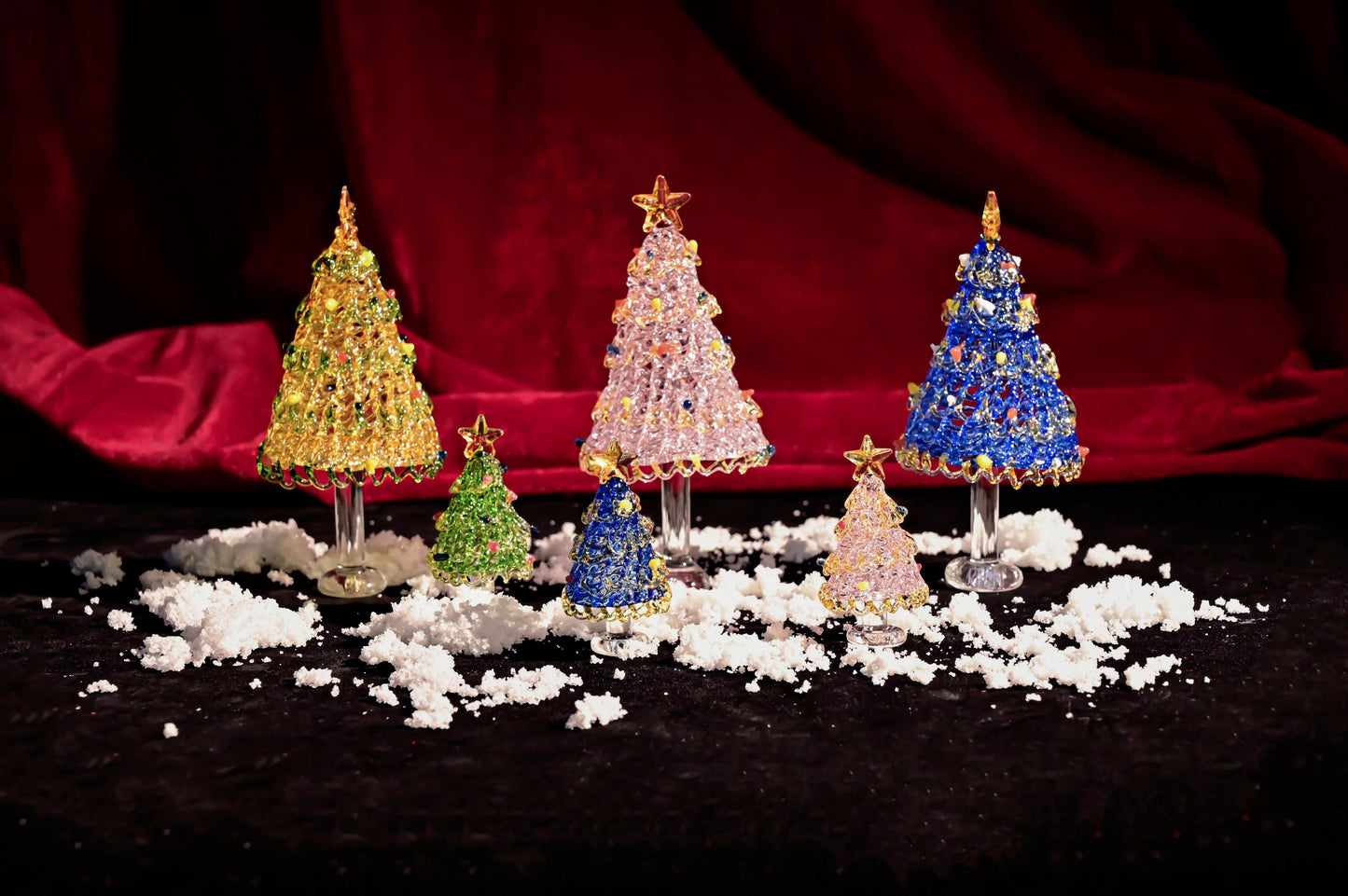 Handmade Stained Glass Christmas Tree, Mini Tabletop Decor