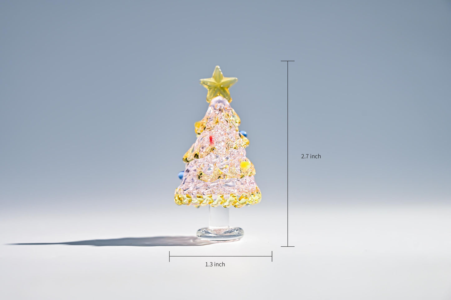 Handmade Stained Glass Christmas Tree, Mini Tabletop Decor