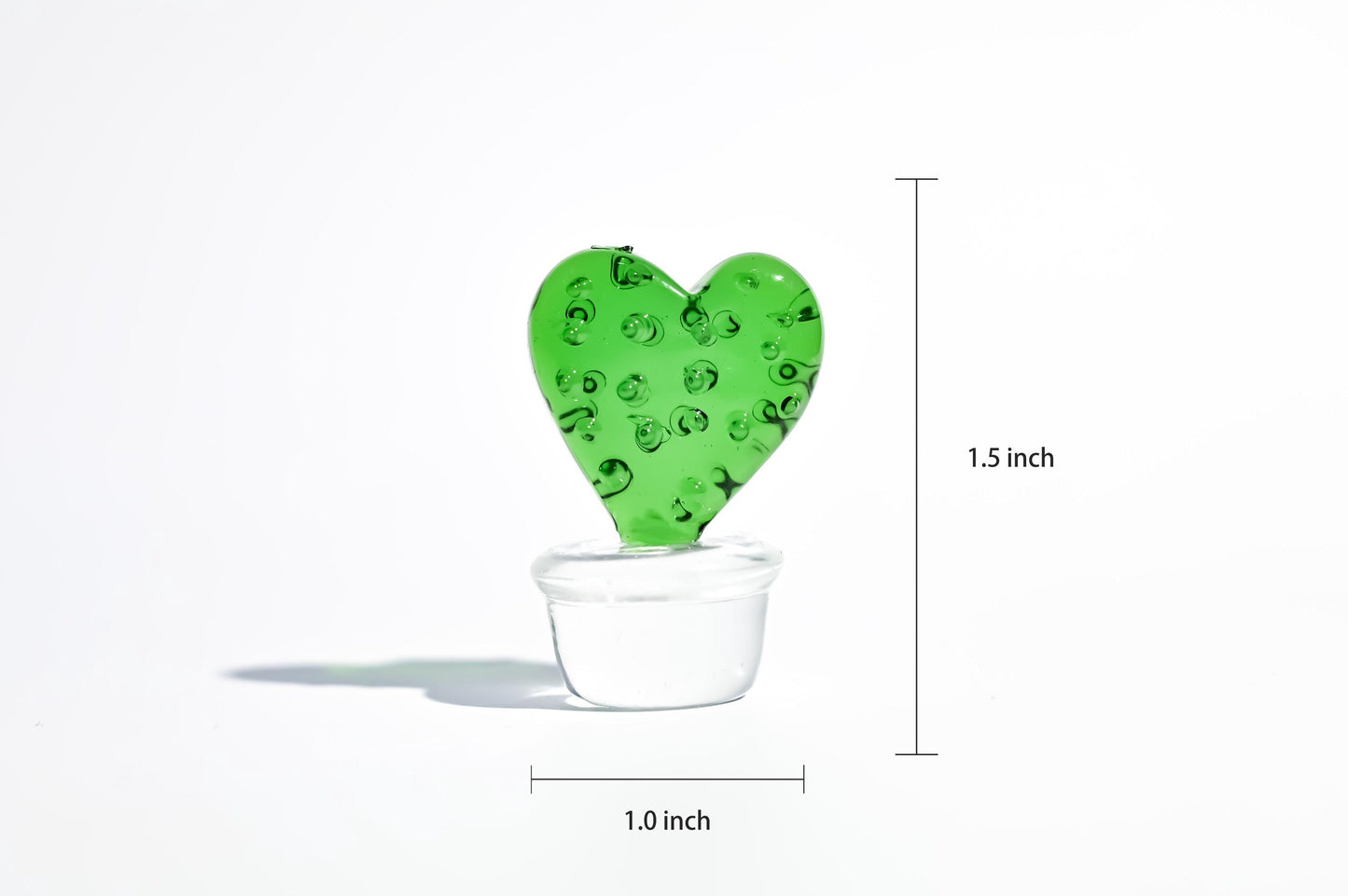 Mini Glass Cactus, Handmade Glass Succulent, Glass Desk Decor, Cute Potted Plant, Unique Home Decoration, Gift for Mom, Gift for Plant Lover