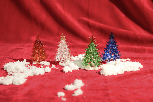 Handmade Stained Glass Christmas Tree, Holiday Tabletop Decor