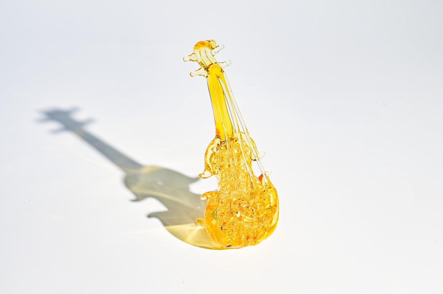 Hand-Blown Glass Piano & Violin Figurines | Mini Music Room Decor | Musician Gift | Desk Shelf Ornament | Handmade Glass Art| Christmas Gift