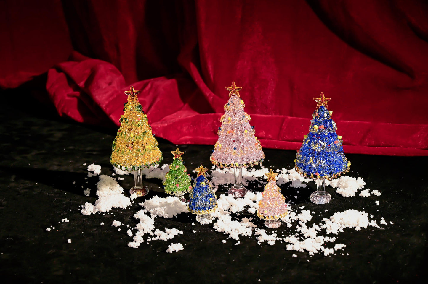Handmade Stained Glass Christmas Tree, Mini Tabletop Decor