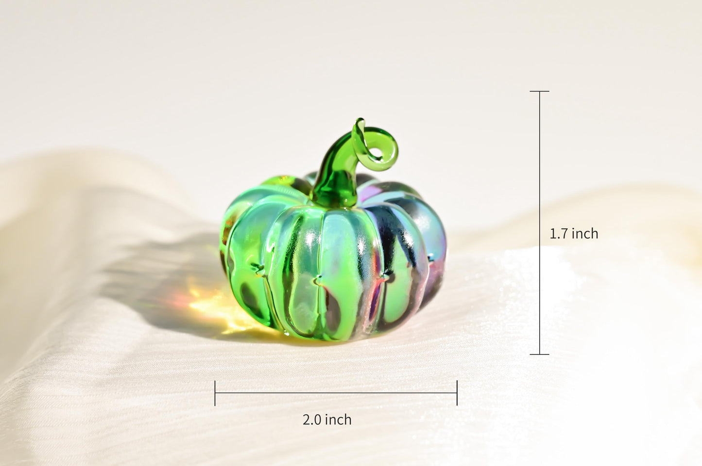 Handmade Glass Pumpkin, Christmas Ornament, Mini Pumpkin Figurine, Winter Holiday Decor, Secret Santa Gift, Stocking Stuffer, Gift for Mom