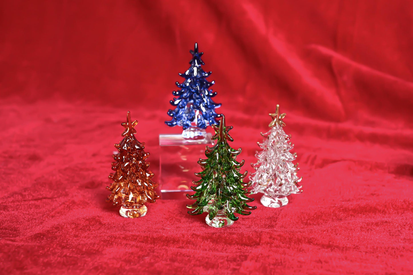Handmade Stained Glass Christmas Tree, Holiday Tabletop Decor
