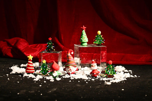Handmade Glass Christmas Tree, Mini Holiday Figurine