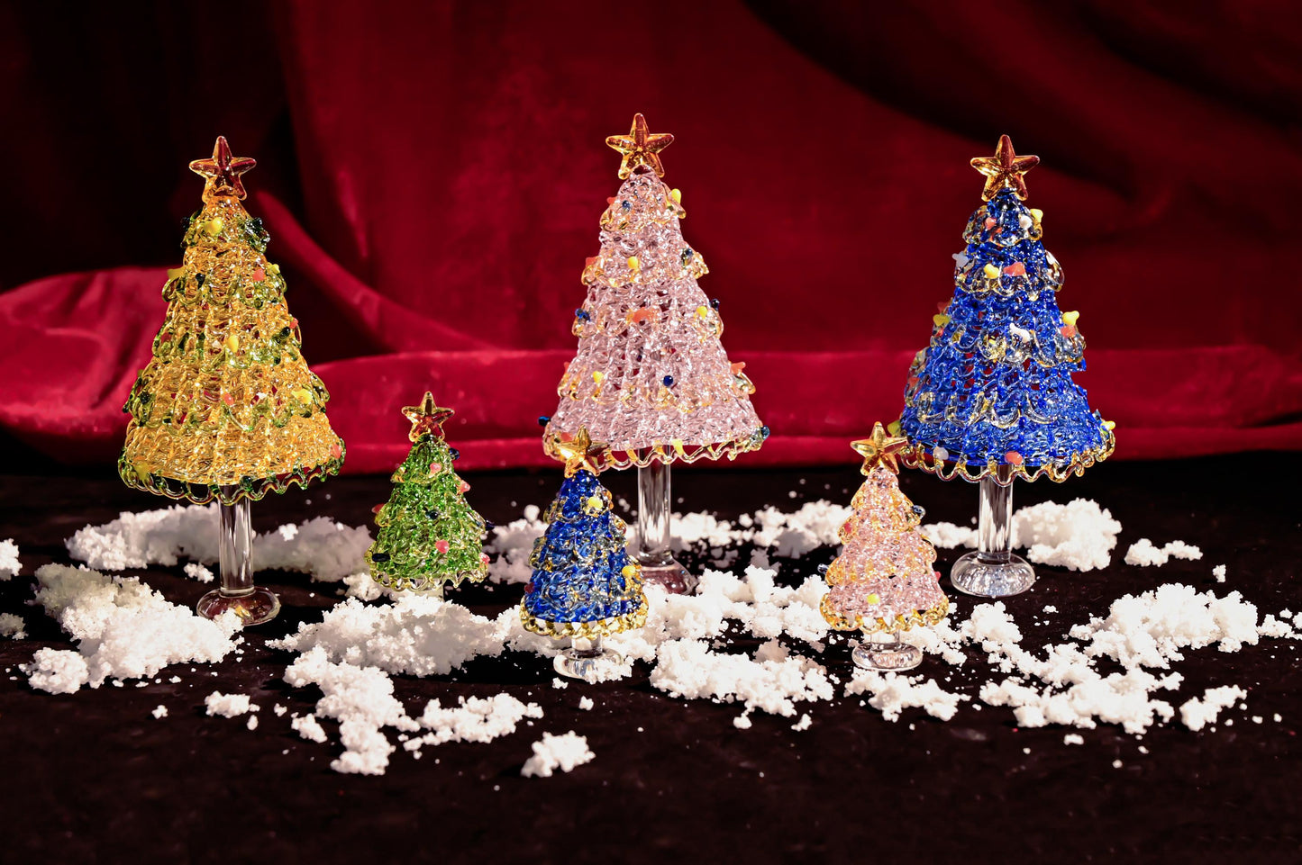 Handmade Stained Glass Christmas Tree, Mini Tabletop Decor
