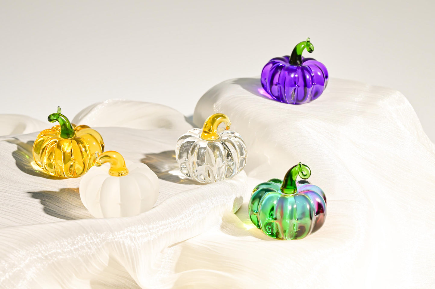 Handmade Glass Pumpkin, Christmas Ornament, Mini Pumpkin Figurine, Winter Holiday Decor, Secret Santa Gift, Stocking Stuffer, Gift for Mom