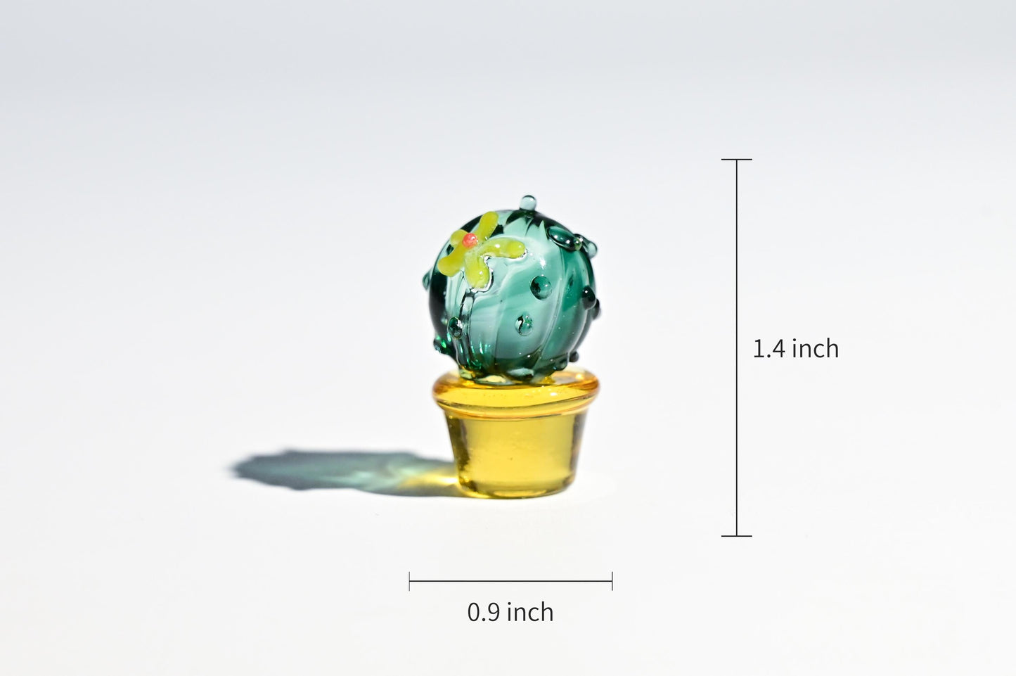 Mini Glass Cactus, Handmade Glass Succulent, Glass Desk Decor, Cute Potted Plant, Unique Home Decoration, Gift for Mom, Gift for Plant Lover