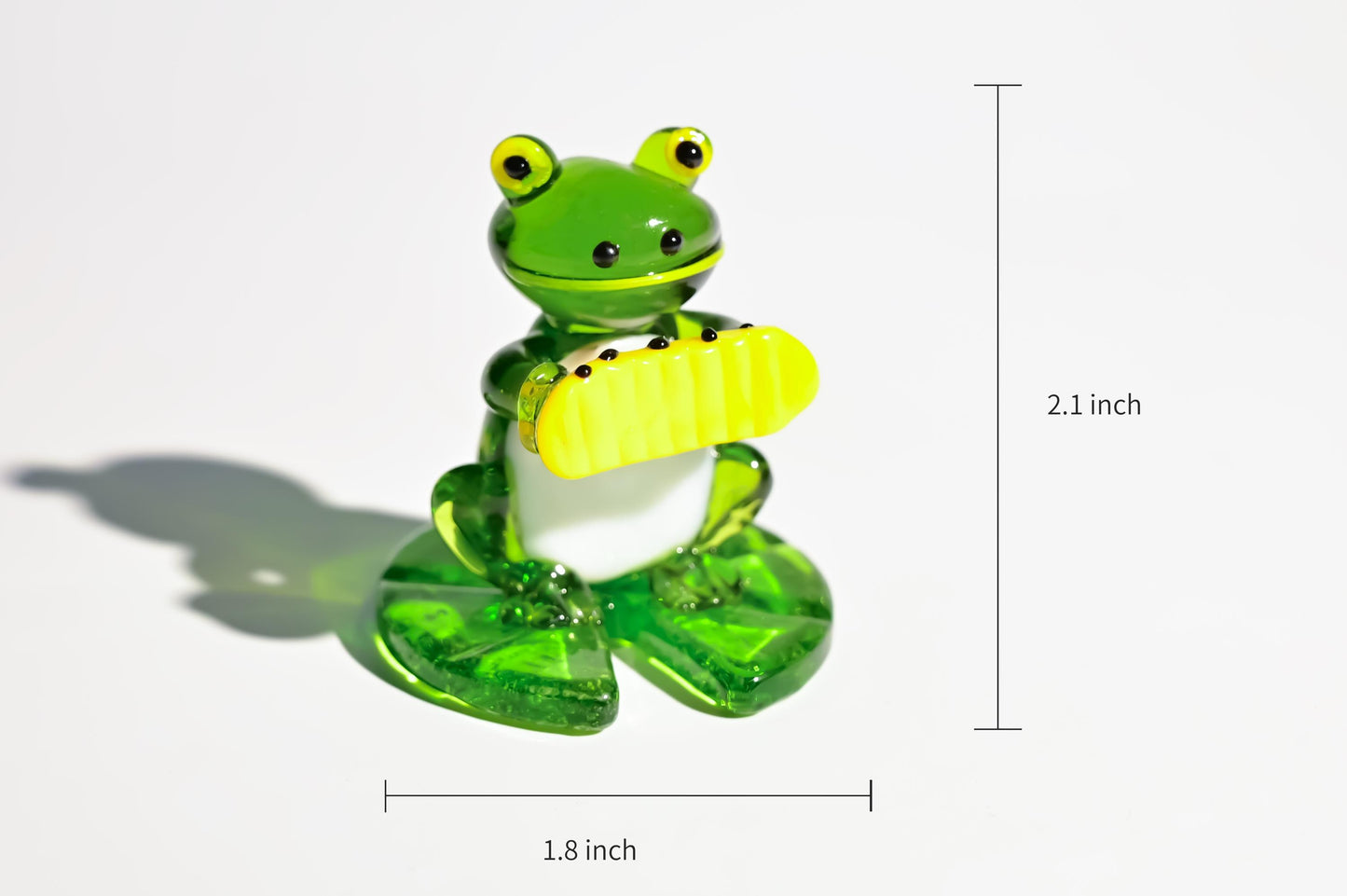 Handcrafted Glass Frog Sculpture, Handmade Glass Frog | Frog Figurine | Blown Glass Animal Ornament | Cute Desk Decor | Gift for Frog Lovers
