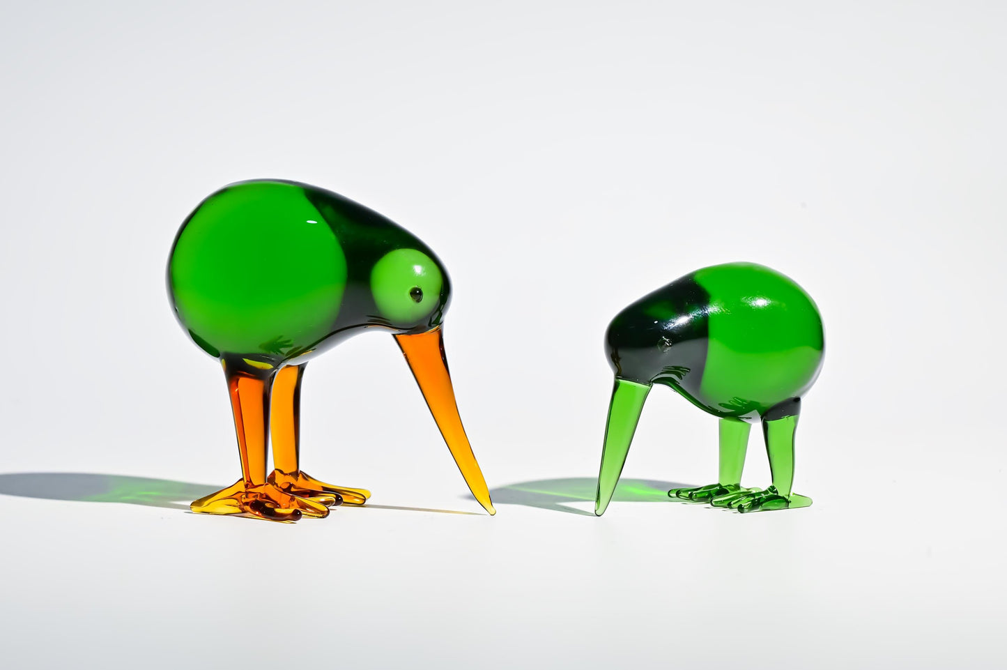 Handmade Glass Kiwi Figurine, Mini Glass Kiwi Bird, Cute Desk Decor, Glass Animal Sculpture, Small Home Decoration,  Christmas Gift Idea