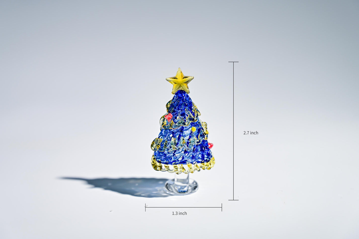 Handmade Stained Glass Christmas Tree, Mini Tabletop Decor