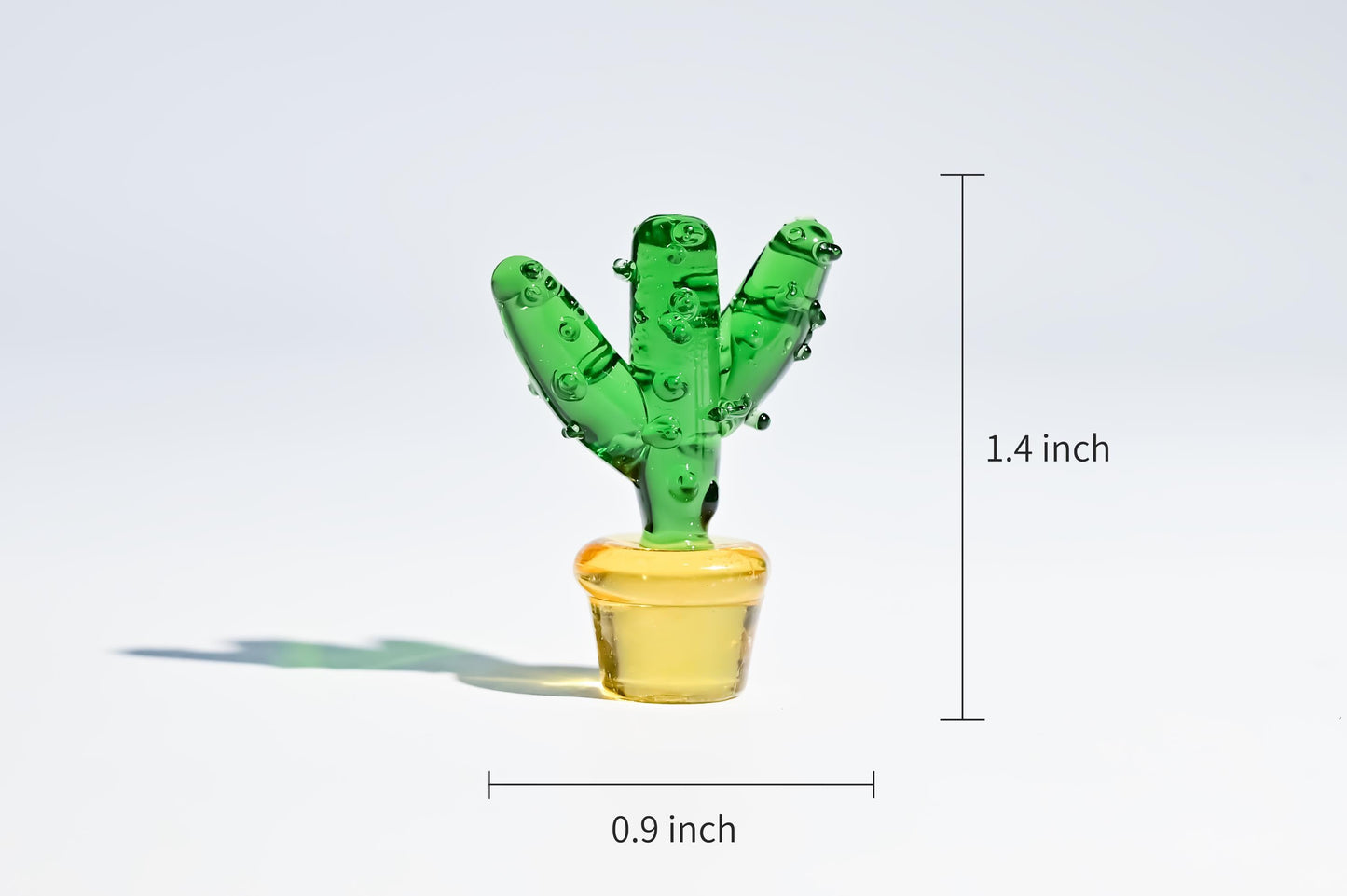 Mini Glass Cactus, Handmade Glass Succulent, Glass Desk Decor, Cute Potted Plant, Unique Home Decoration, Gift for Mom, Gift for Plant Lover
