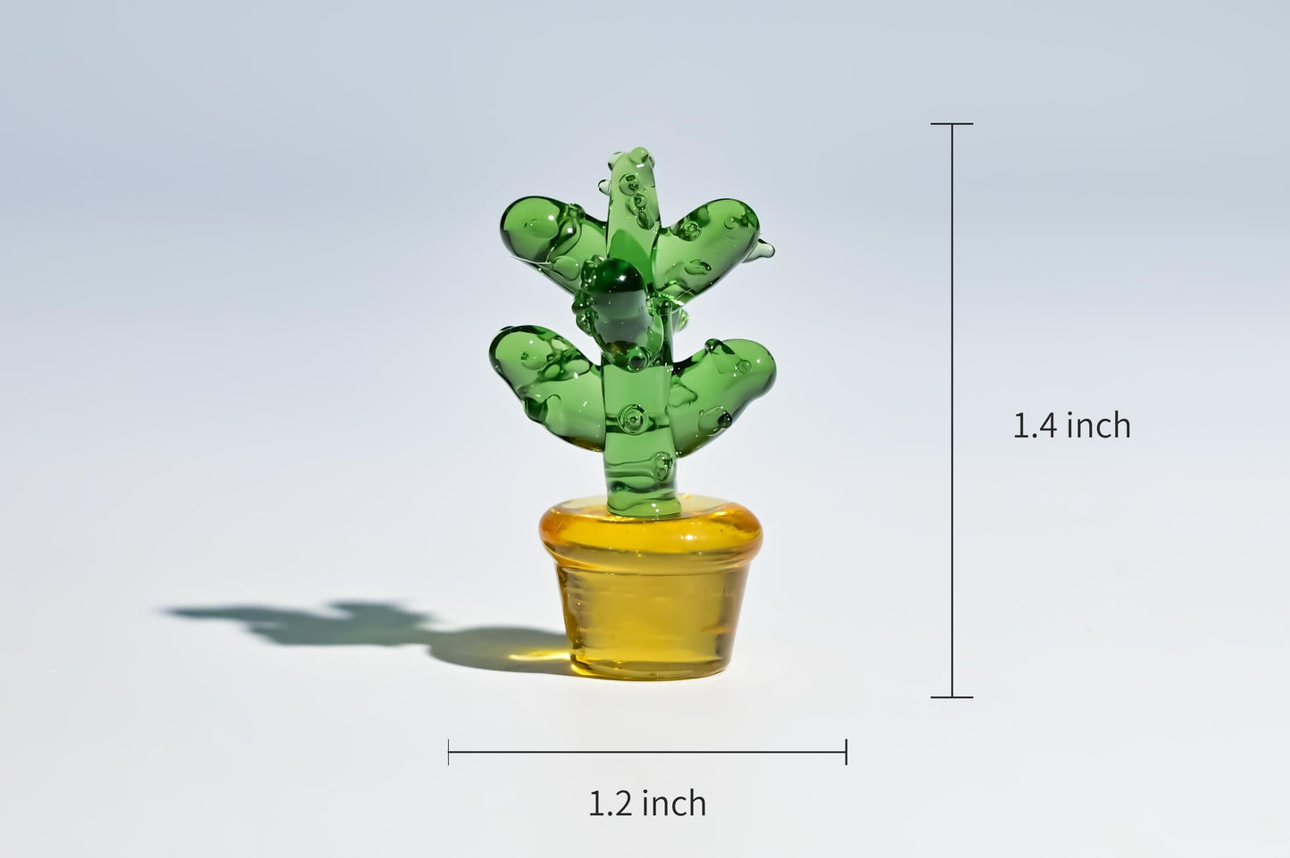 Mini Glass Cactus, Handmade Glass Succulent, Glass Desk Decor, Cute Potted Plant, Unique Home Decoration, Gift for Mom, Gift for Plant Lover