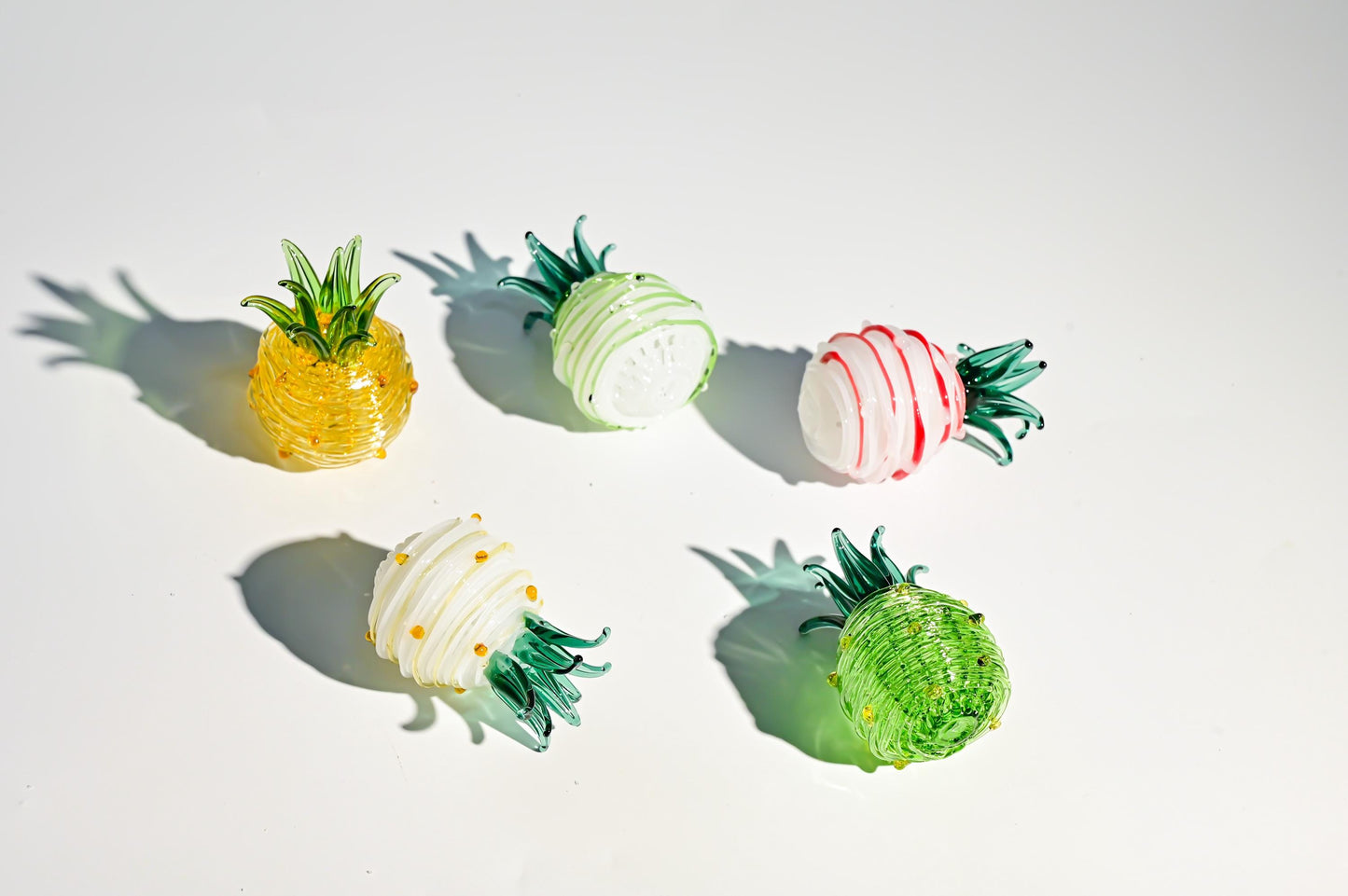 Handcrafted Mini Glass Pineapple, Tropical Fruit Sculpture, Cute Desk Display, Home Decor Accent, Unique Gift for Her, Fruit Lover Gift
