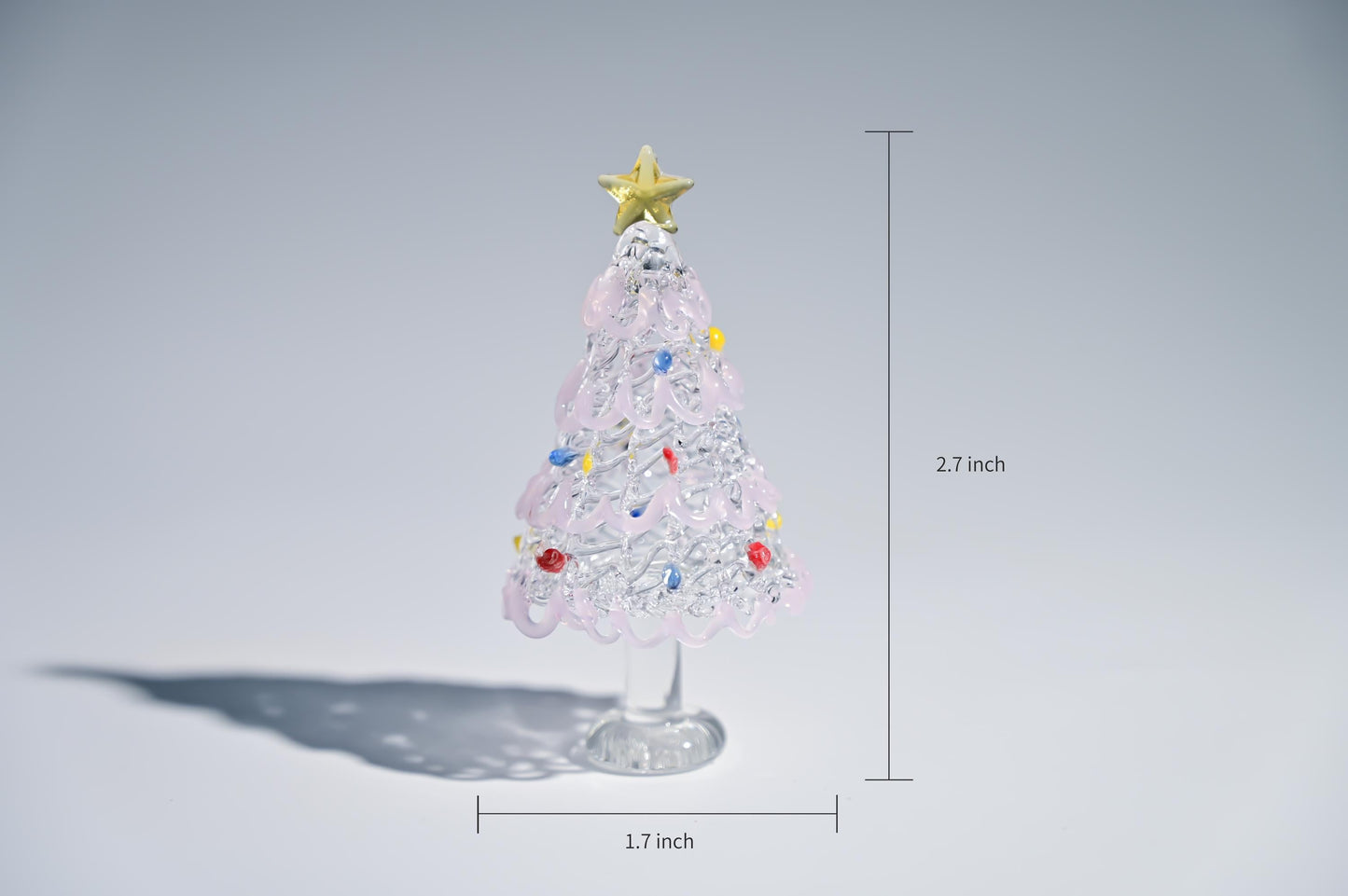 Handmade Stained Glass Christmas Tree, Tabletop Holiday Decor