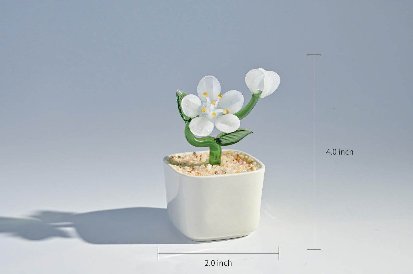 Handmade Glass Cactus & Succulent Figurines, Mini Glass Plants, Glass Desk Decor, Cute Home Decoration, Stained glass Plants