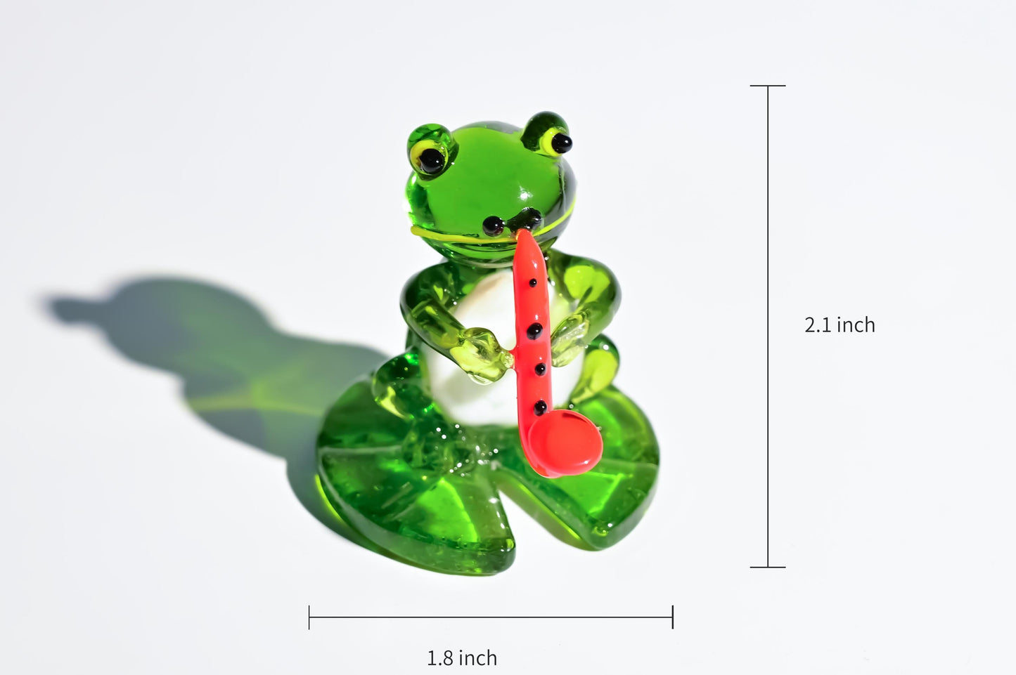 Handcrafted Glass Frog Sculpture, Handmade Glass Frog | Frog Figurine | Blown Glass Animal Ornament | Cute Desk Decor | Gift for Frog Lovers