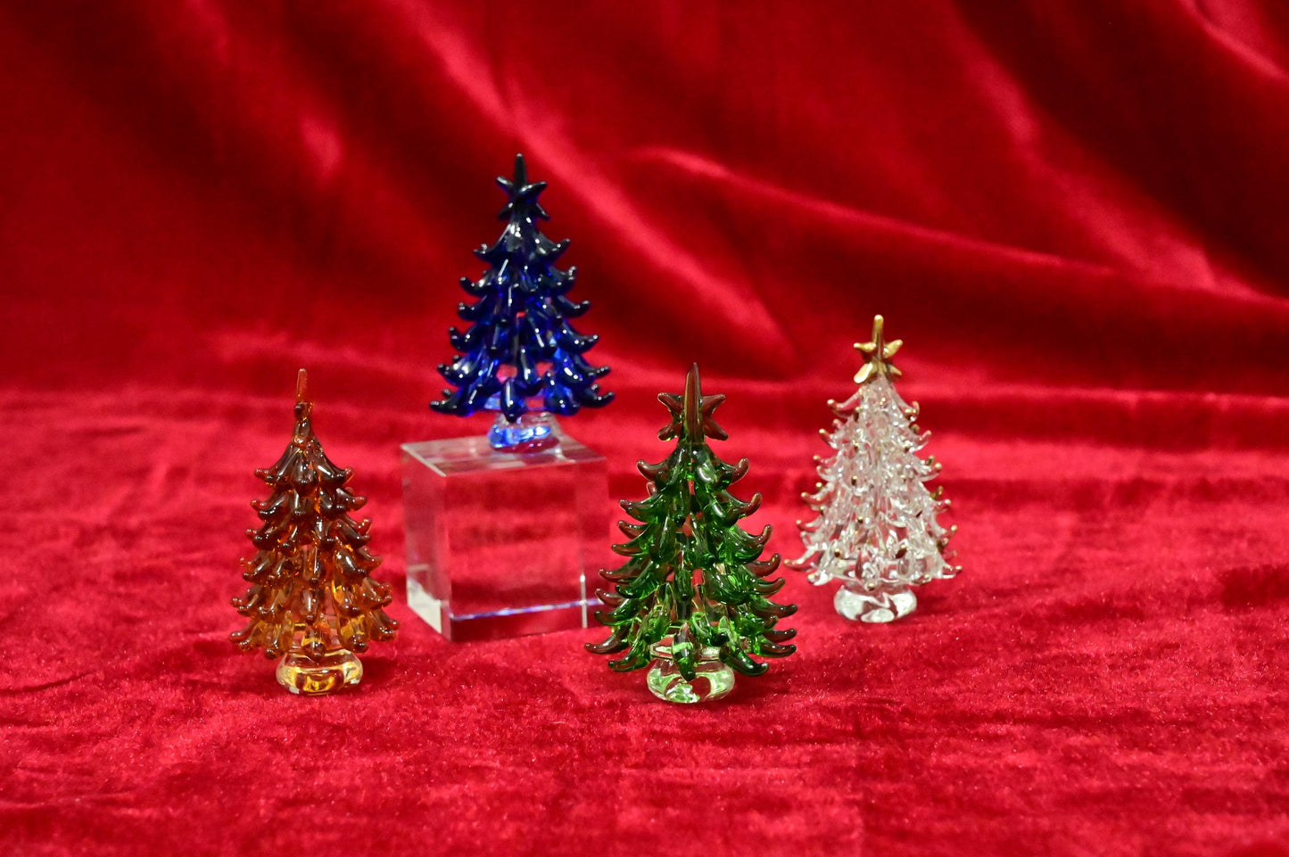 Handmade Stained Glass Christmas Tree, Holiday Tabletop Decor